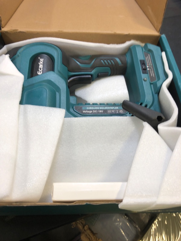 Photo 1 of Ecarke Brad Nailer Cordless Stapler Compatible with Makita 18V (No Battery), 2 in 1 Electric Nail Gun/Staple Gun with 18GA Nails/Staples, Battery Power 2 Inch Nailer for Trim Wood Crafting Home DIY