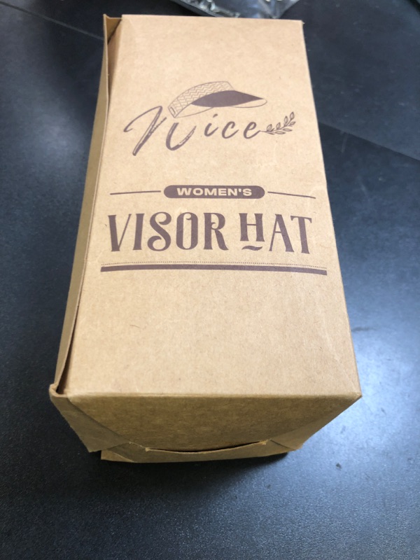 Photo 1 of Sun Visor Hats for Women,Beach Sun Hats UPF50+ UV Protection Straw Sun Beach Visor Summer Hats Packable Black