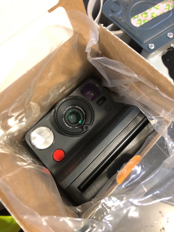 Photo 1 of Polaroid Now 3rd Generation I-Type Instant Camera + Film Bundle - Now Black Camera + 16 Color Photos (6560)