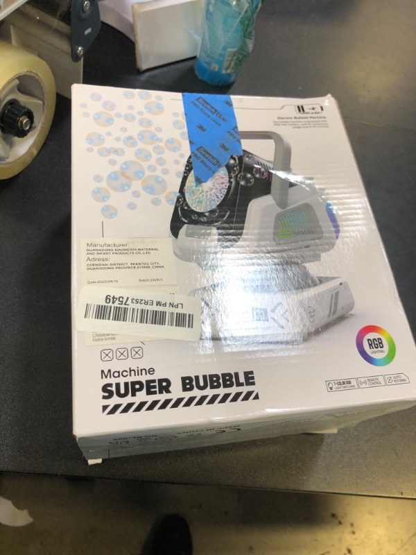 Photo 1 of 2025 Upgraded Bubble Machine with Remote Control, Automatic Rotation & RGB Lights, 1800mAh Rechargeable Battery, Type-C Charge, Bubble Maker for Kids, Weddings, Birthday Parties, Outdoor Activities