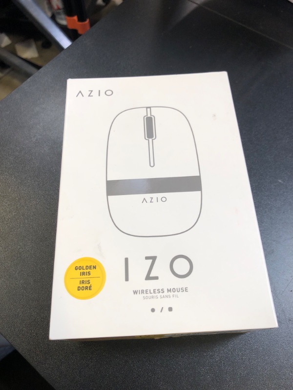Photo 1 of missing dongle-----------------------------------Azio IZO Wireless Optical Mouse - Bluetooth 3.0 & 5.0/2.4G RF-USB, Ambidextrous Design, PixArt PAW3212 Sensor, 1000/1600/2400 DPI, Rechargeable, Yellow & Dark Bronze - PC & Mac, Golden Iris (IM412)
