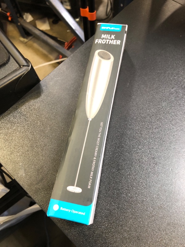 Photo 1 of SIMPLETaste Milk Frother Handheld Battery Operated Electric Foam Maker, Drink Mixer with Stainless Steel Whisk for Cappuccino, Bulletproof Coffee, Latte