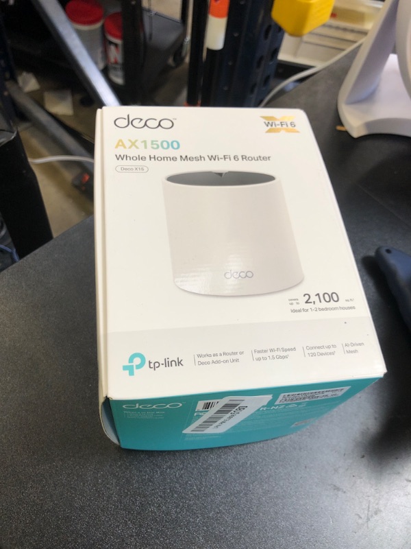 Photo 1 of TP-Link Deco X15 Dual-Band AX1500 WiFi 6 Mesh Wi-Fi System | Replaces Routers and Extenders | Covers up to 2,100 sq.ft. | 2 Gigabit Ports per Unit, Supports Ethernet Backhaul, 1-Pack