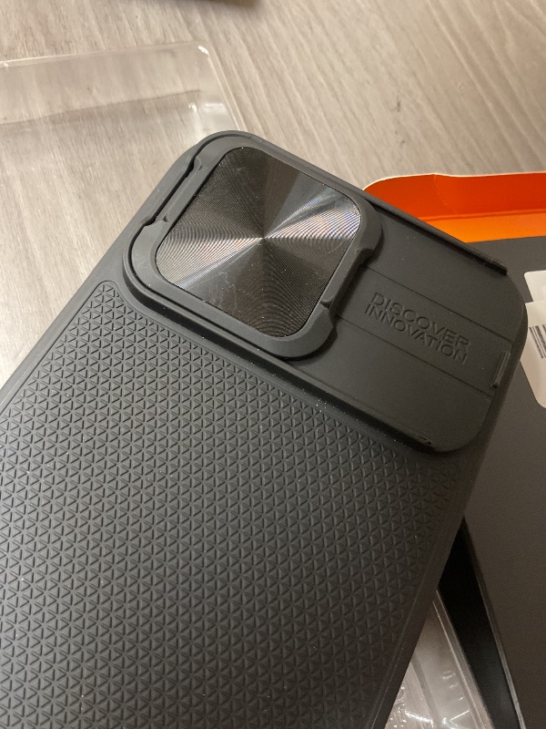 Photo 1 of TORRAS for iPhone 16 Pro Max Case with Slide Camera Cover & Rotatable Kickstand, Magnetic Shockproof, Military Grade Drop Protection, Fit for MagSafe, Anti-Scratch Anti-Fingerprint, Translucent Black