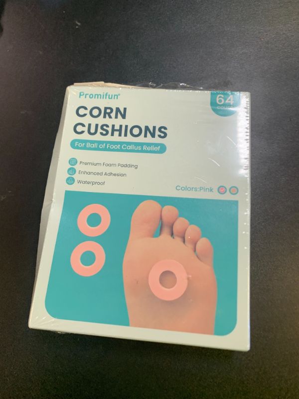 Photo 1 of Callus Cushions for Bottom of Foot - Round Foam Padding with Water-Resistant Self-Stick Adhesive - Corn Cushions for Toes and Feet, Reduce Pain, Pressure and Friction from Shoes (Pink, 64 Count)