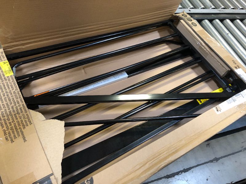Photo 1 of Regalo Easy Step 49-Inch Extra Wide Baby Gate, Includes 4-Inch and 12-Inch Extension Kit, 4 Pack of Pressure Mount Kit and 4 Pack of Wall Mount Kit, Black