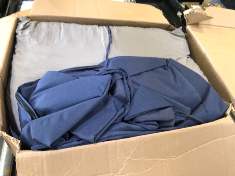 Photo 1 of IPYNBAP Outdoor Cushions for Patio Furniture,Outdoor Seat Cushion Set 24 x 24 x 5.75 Inch,Waterproof & Fade Resistant Outdoor Chair Cushions,Deep Patio Chair Cushion with Removable Cover,Navy Blue