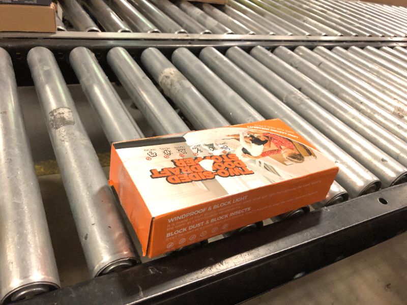 Photo 1 of Holikme Two-Sided Door Draft Stopper Weather Stripping Window Breeze Blocker Adjustable Door Sweeps, Brown