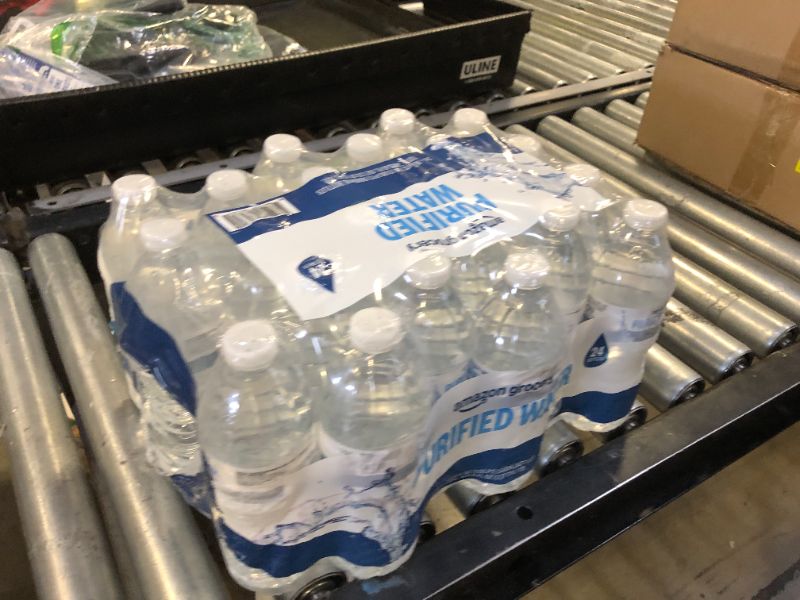 Photo 1 of Amazon Grocery, Purified Water, 16.9 Fl Oz, 24 Ct