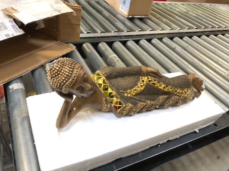 Photo 1 of Red Lantern 18" Thai Reclining Buddha Statue