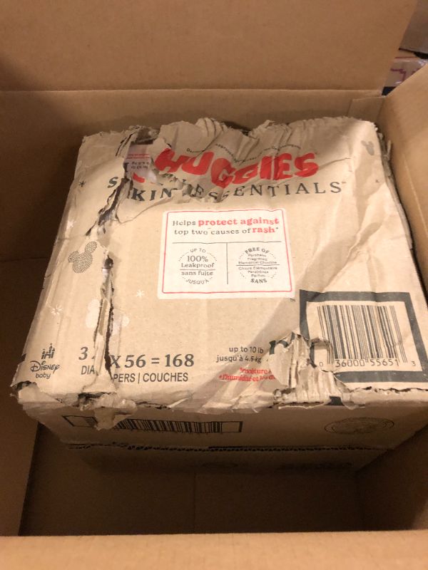 Photo 1 of Huggies Size Newborn Diapers, Skin Essentials Baby Diapers, Size Newborn (6-9 lbs), 168 Count