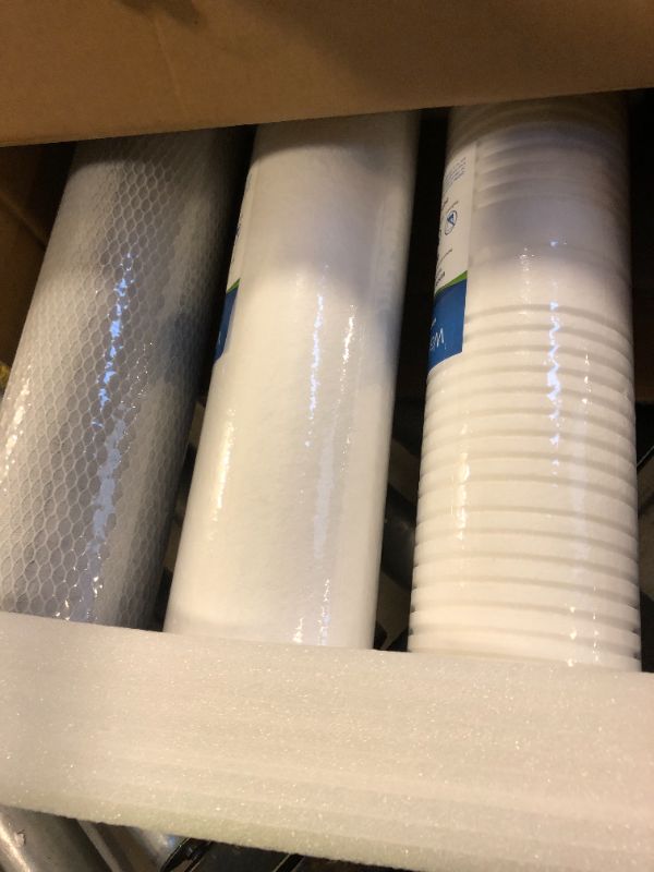 Photo 1 of Waterdrop Whole House Water Filter System, with Carbon Filter and Sediment Filter, 5-Stage Filtration, Highly Reduce Lead, Chlorine, Odor and Taste, 2-Stage 5 Micron WD-WHF21-PG, 1" Inlet/Outlet