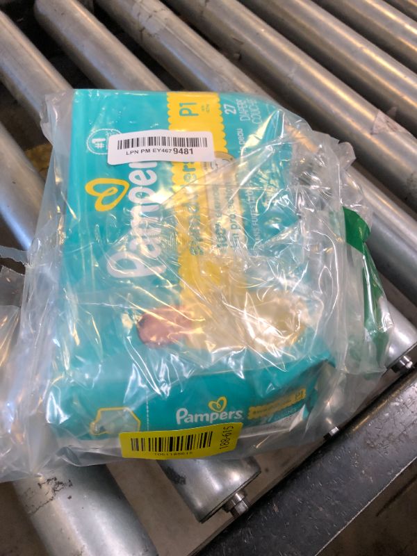 Photo 1 of Pampers Baby Diapers - Swaddlers - Size P1, 27 Count, Ultra Absorbent Disposable Preemie Diaper