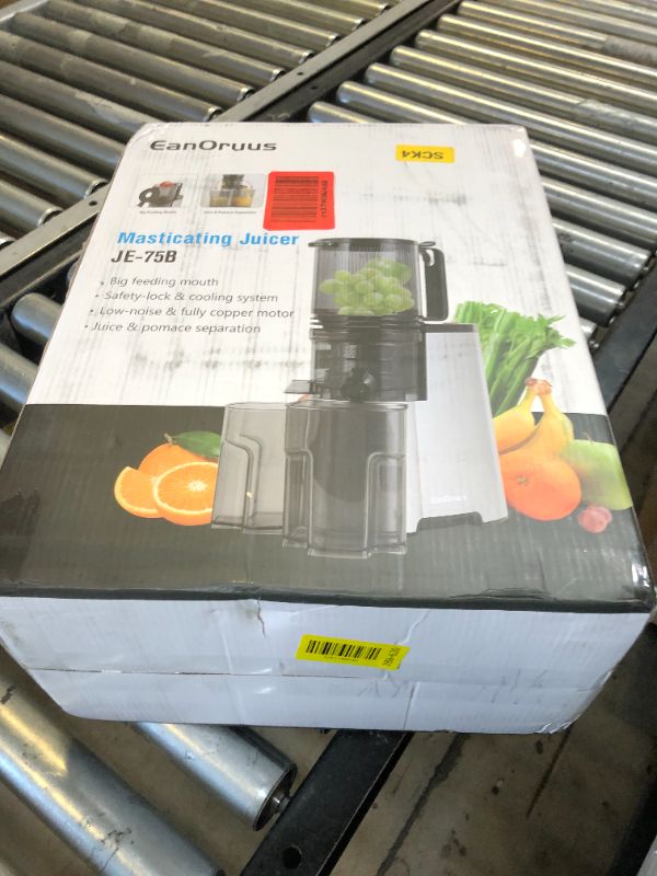 Photo 1 of Cold Press Juicer, 5.3" Wide Feed Chute Juice Extractor Machine with 400W, High Juice Yield, Slow Masticating Juicer for Whole Vegetables & Fruits, Metallic Silver