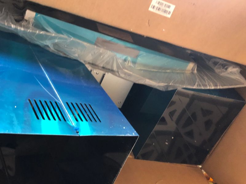 Photo 1 of COSMO COS-668ICS900 36 in. Lumin Collection 380 CFM Ducted Island Range Hood, Soft Touch Controls, LED Lights, Stainless Steel
