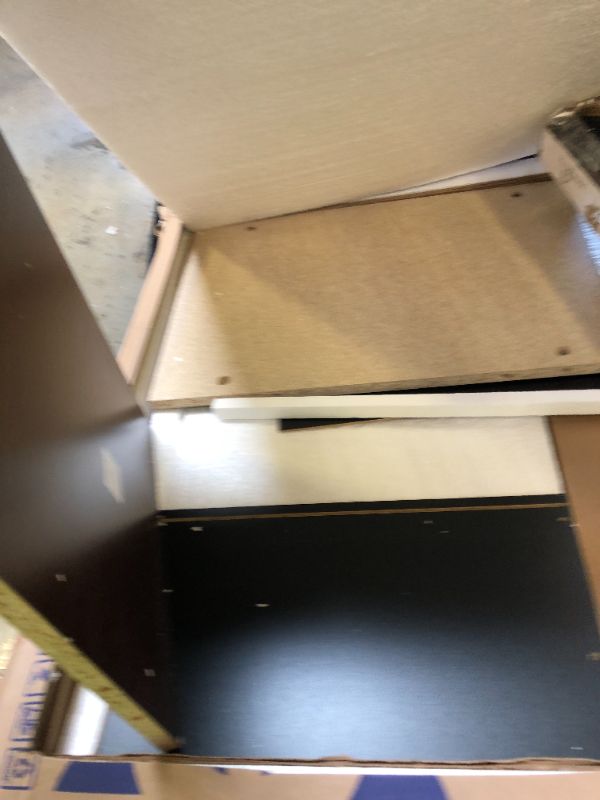 Photo 1 of Bush Furniture Cabot L Shaped Computer Desk in Harvest Cherry | Corner Table with Drawers for Home Office