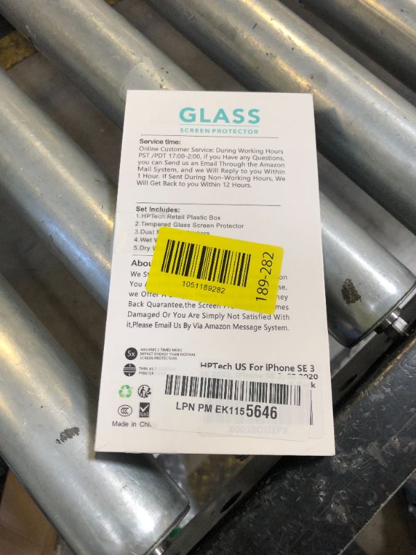 Photo 1 of HPTech (2 Pack) Screen Protector for iPhone SE 3, SE 2022, iPhone SE 2, SE 2020 Tempered Glass, Anti Scratch, Bubble Free, Case Friendly