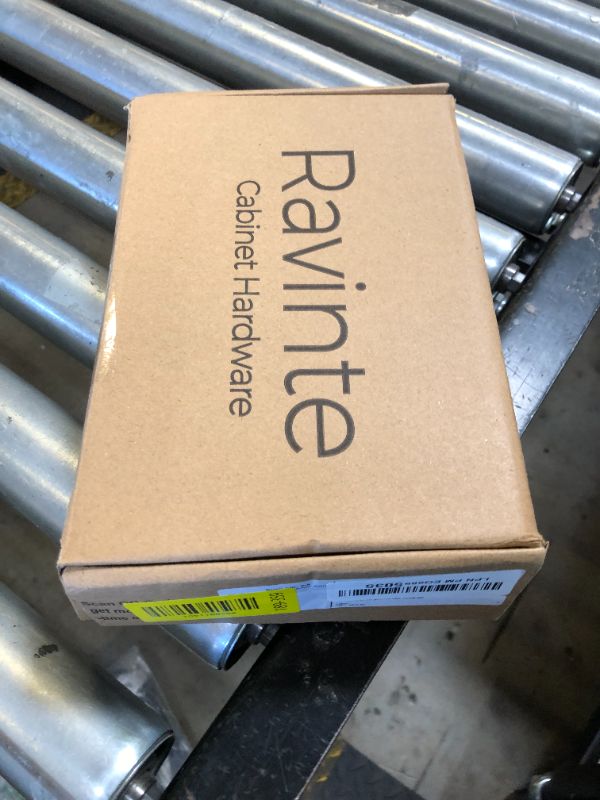 Photo 1 of Ravinte 20 Pack Brass 2-1/2 Inch Hole Center Champagne Gold Handles Square Cabinet Hardware Stainless Steel Pulls for Kitchen Cupboard Drawers 4 Inch Overall Length