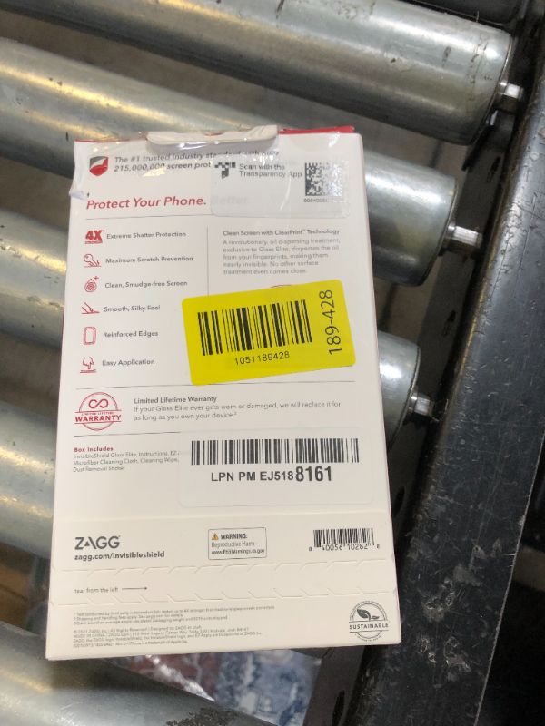 Photo 1 of ZAGG InvisibleShield Glass Elite Screen Protector - Made for Apple iPhone 11 - Case Friendly Screen - Impact & Scratch Protection (200103913)