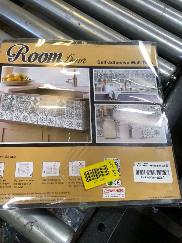 Photo 1 of Peel and Stick Backsplash Tile Stickers, Gray Talavera Mexican Tiles (10 Sheets)