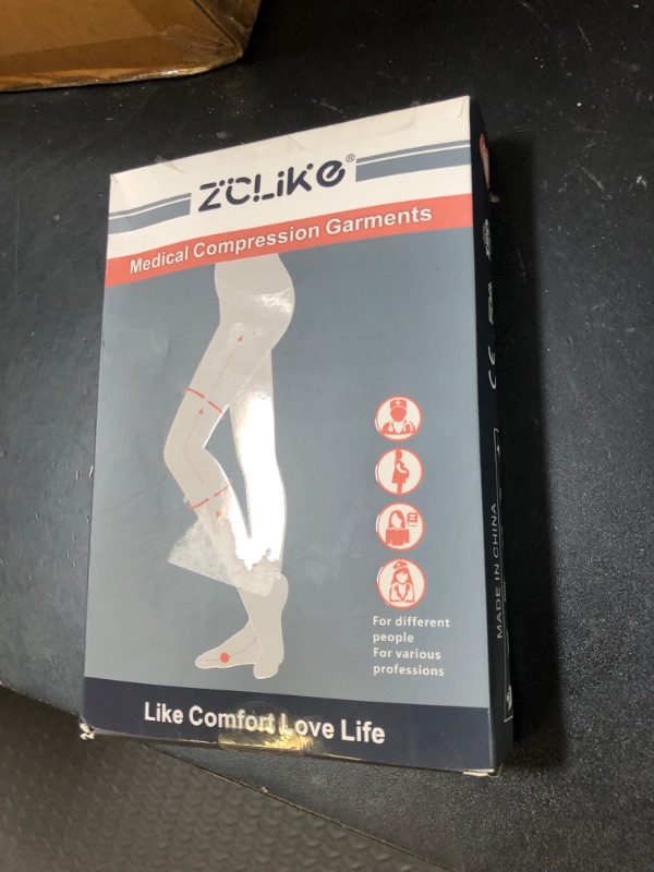 Photo 1 of ZCLIKE® Medical Compression Pantyhose Closed Toe Stockings for Women&Men 20-30mmHg All-Season Comfort Advanced Support for Varicose Veins Edema DVT Plus Size