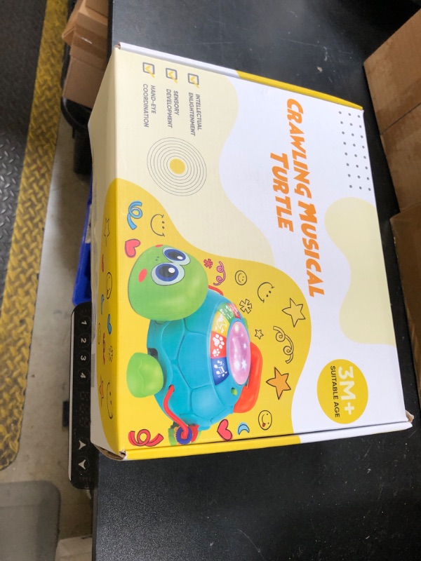 Photo 1 of Musical Turtle Baby Toys 6 to 12 Months, Infant Light up Music Toys Tummy Time Development, Crawling Toy for 7 8 9 10+ Month Old, Easter Christmas for Babies 4 5 6 12 Month Boy Girl