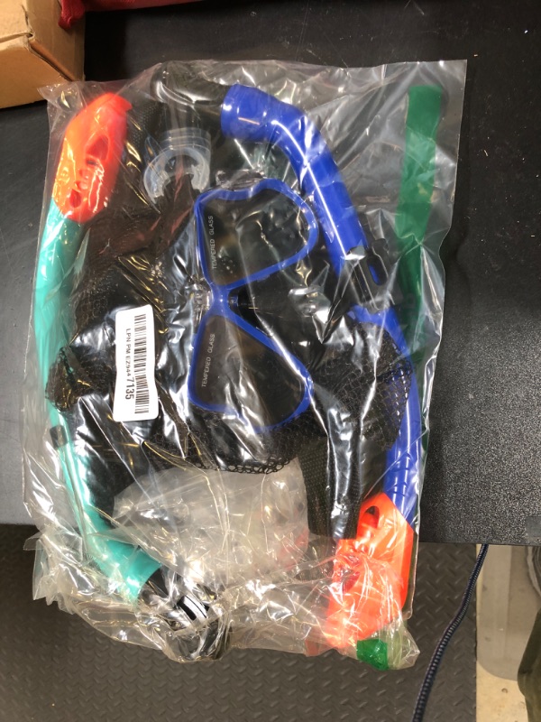 Photo 1 of CTSAYTL Kids Snorkel Set for Ages 3-14, Snorkeling Gear for Kids with Dry Top Snorkel Anti-Leak Anti-Fog Panoramic View Snorkel Mask, Boys Girls Junior Teens Snorkeling Set for Swimming Snorkeling(one dark blue mask)