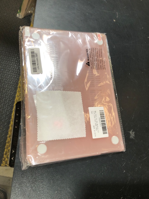 Photo 1 of May Chen for M4 MacBook Air 13.6 inch Case 2025 2024 2023 2022 Release A3240 M3 A3113 M2 A2681, Plastic Hard Shell Case for MacBook Air 13.6" with Retina Display Fits Touch ID, Chalk Pink