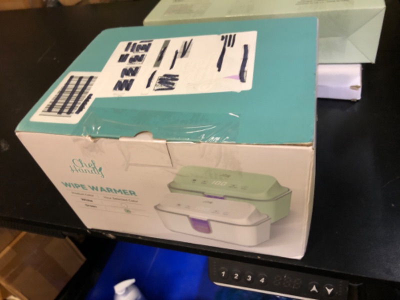 Photo 1 of Chefhandy Baby Wipe Warmer, Wipe Warmer and Baby Wet Wipes Dispenser with UV Light Sanitizer,Baby Wipes Warmer for Babies,3 Heat Modes,Night Light,Heating Silence,Large Capacity Wipes Warmer (Green)