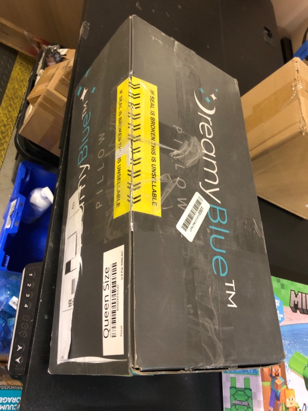 Photo 1 of DreamyBlue Signature Pillow w/Adjustable Loft • Shredded Memory Foam Fill • Neutral Alignment for Side, Back, and Stomach Sleepers • Washable Bamboo Rayon Cover • CertiPUR-US Certified Foam (Queen)