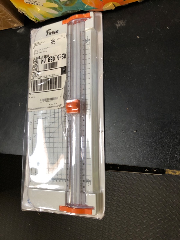 Photo 1 of Firbon A4 Paper Cutter 12 Inch Titanium Paper Trimmer Scrapbooking Tool with Side Ruler for Craft Paper, Coupon, Label, Cardstock (White)
