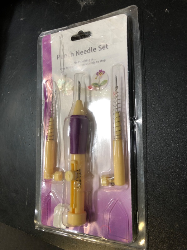 Photo 1 of Embroidery Punch Needle PokingStitch Felting Crochet Knitting Needle Stitching Punch Pen Set Craft Tool for Beginner