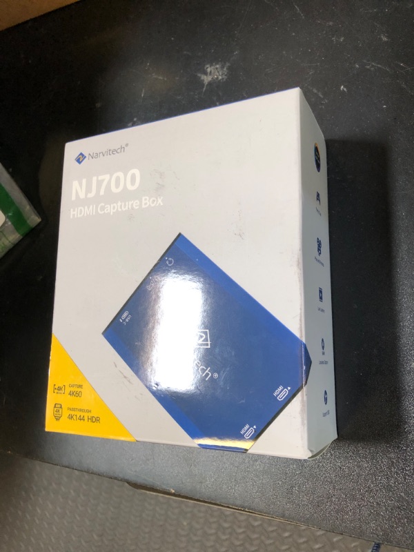 Photo 1 of Narvitech NJ700, 4K External Capture Card with HDMI 2.1. 4K144/2K144/HD240 Passthrough, Stream and Record in 4K144 with Ultra-Low Latency on PS5, Switch2, Xbox X/S, in OBS and More, on PC and Mac.
