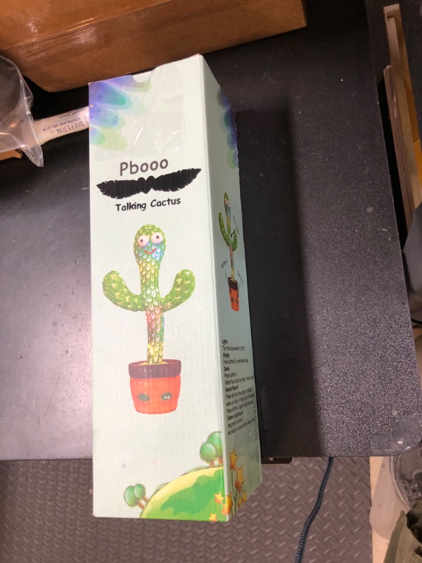 Photo 1 of Pbooo Dancing Talking Cactus Mimicking Toy,Talking Repeat Singing Sunny Cactus Toy 120 Pcs Songs for Baby 15S Record Your Sound Sing+Dancing+Recording+LED