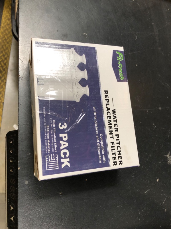 Photo 1 of Fil-Fresh 3-Pack Water Filter Replacements for Brita Water Pitchers and Dispensers, NSF 53&42 Certified to Reduce Cadmium, Mercury, Copper, Zinc, BPA free, Lasts 2 Months or 40 Gallons