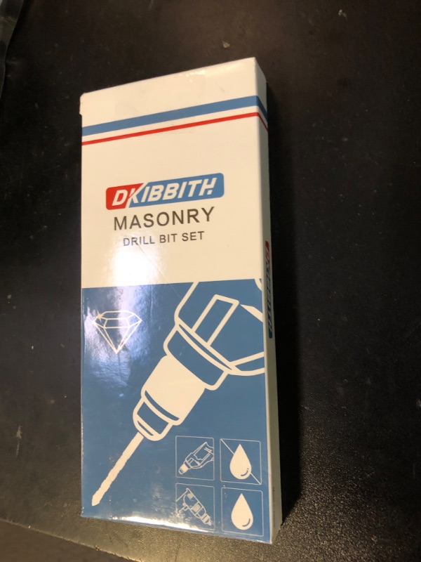 Photo 1 of 10 Piece Masonry Drill Bits for Tile Glass Ceramic Wall Brick Stone Soft-Metal Wood, Concrete Drill Bit Set,Carbide Tungsten Steel Alloy