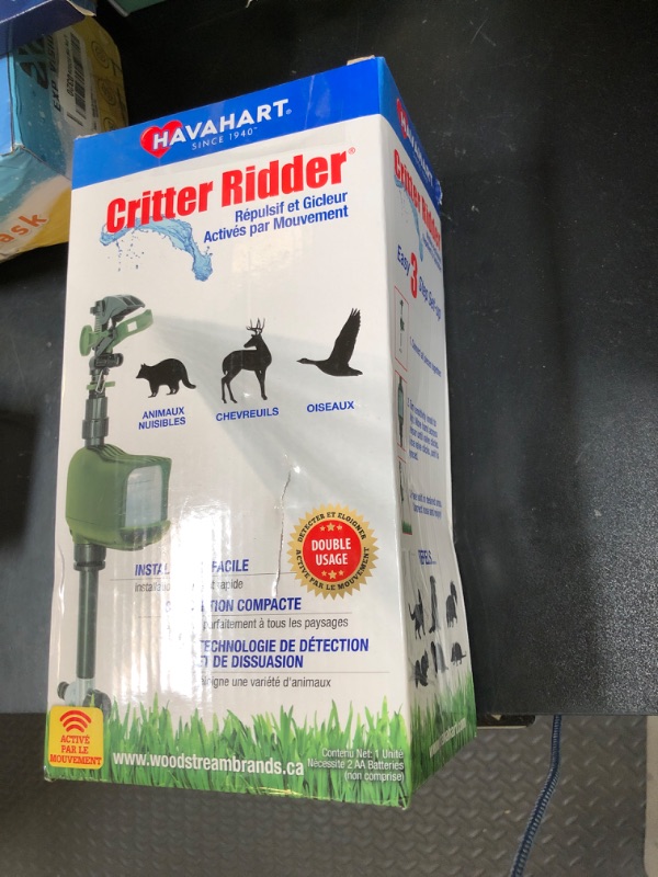 Photo 1 of Havahart 5277 Critter Ridder Motion Activated Animal Repellent and Sprinkler - Repel Cats, Dogs, Chipmunks, Groundhogs, Squirrels, Skunks, Deer, and More