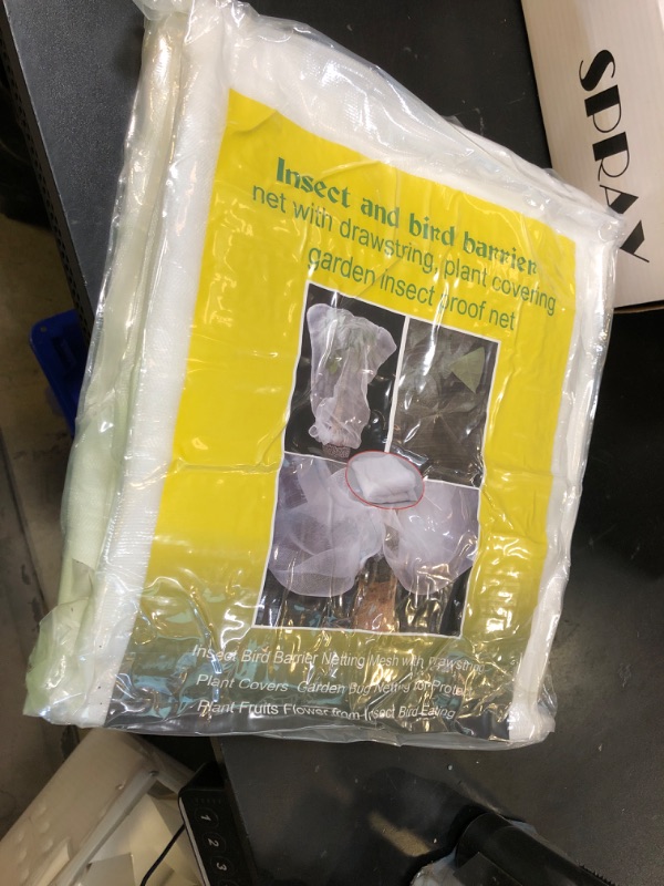 Photo 1 of 10 X 10 Ft Large Fruits Tree Netting Cover with Zipper and Drawstring, Insect Bird Barrier Netting for Garden Protection, Garden Plant Mesh Netting Cover for Cherry Apple Peach Tree Blueberry Bushes