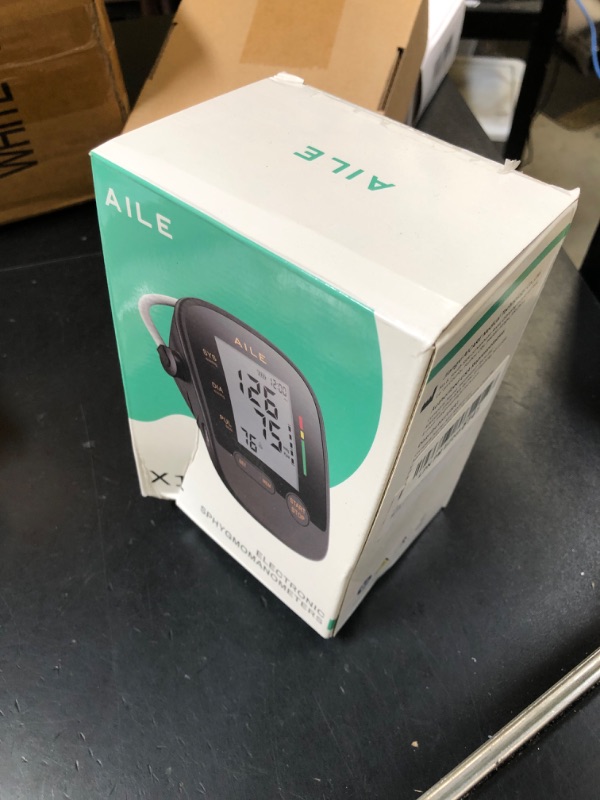 Photo 1 of Upper Arm Blood Pressure Machine - AILE High Blood Pressure Monitors for Home use with Adjustable Blood Pressure Cuff - Large LCD Screen,Dual Power Option