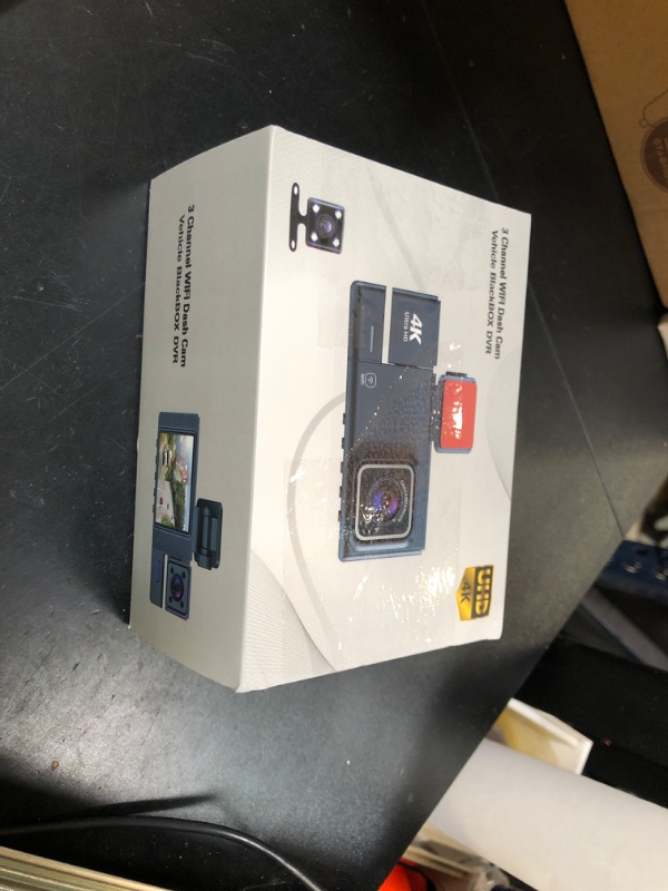 Photo 1 of 3 Channel Dash Cam, 5G WiFi Dash Camera for Cars, 4K UHD Dash Cam Front and Rear, Car Camera with Night Vision, 24 Hours Parking Monitor, Loop Recording, HDR, App Control