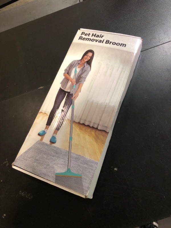 Photo 1 of Carpet Rake for Pet Hair Removal - Reusable Pet Hair Remover, 60” Adjustable Long Handle Cat Dog Carpet Rake Scraper with Patented Design, Dog Hair Rake Brush for Rugs, Mats, Couch