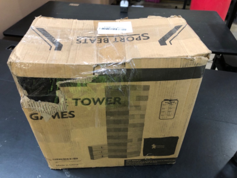 Photo 1 of Outdoor Games Large Tower Game 54 Blocks Stacking Game Includes Carry Bag and Scoreboard