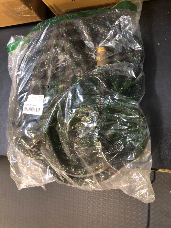 Photo 1 of missing spray nozzle----------------------------------------------------- PowerFlow Garden Hose, NON-EXPANDABLE 25 Feet Premium Quality Stainless Steel Metal Water Hose with Durable Fabric Skin, Hose For Commercial, Residential Use, Bonus 10-way Spray Noz