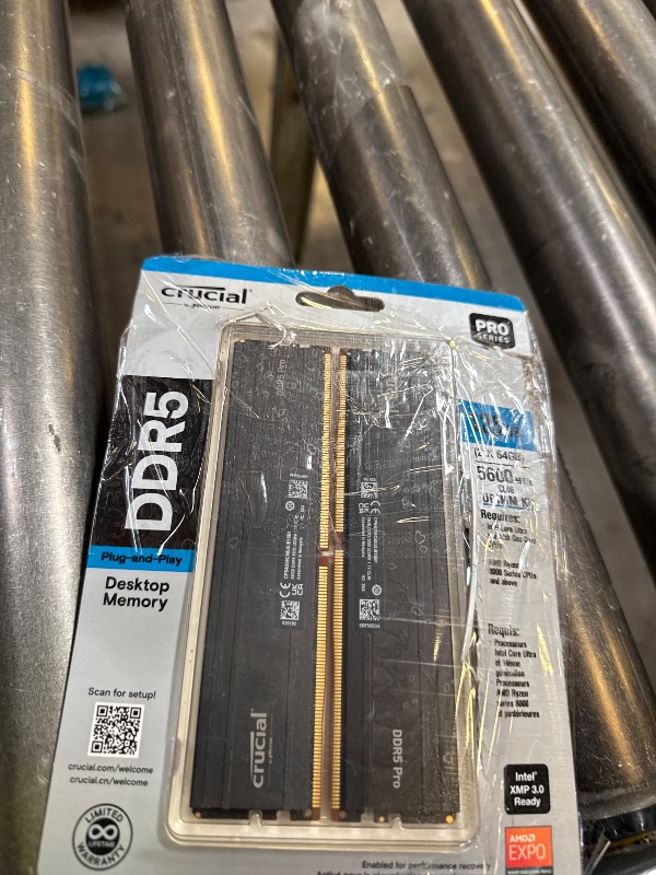 Photo 1 of Crucial Pro 128GB Kit (2x64GB) DDR5 RAM, 5600MHz (or 5200MHz or 4800MHz) Desktop Gaming Memory UDIMM, Compatible with Latest Intel & AMD CPU CP2K64G56C46U5