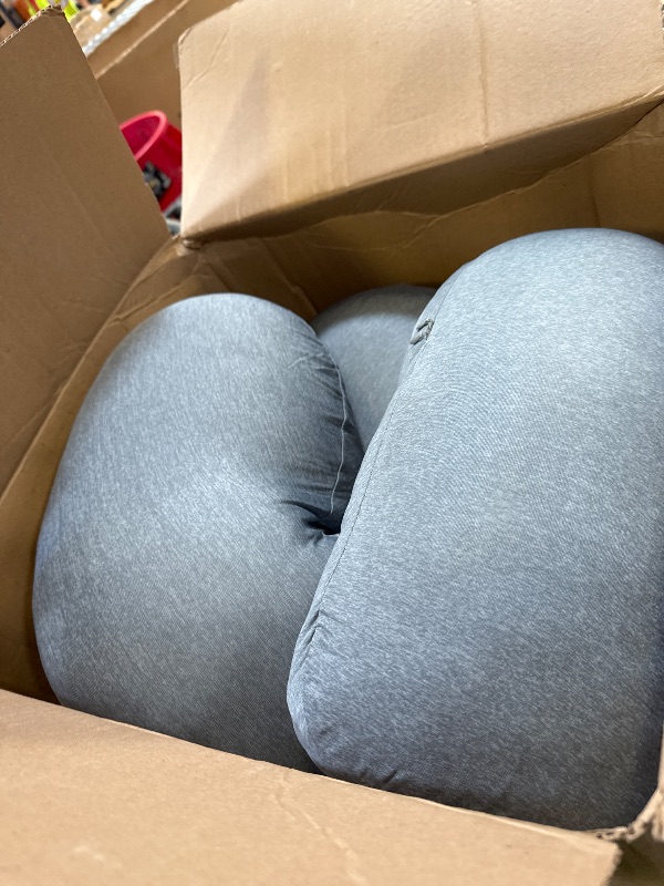 Photo 1 of Pharmedoc Pregnancy Pillows, U-Shape Full Body Pillow – Removable Cooling Cover -Dark Grey – Belly and Back Support - Maternity Essential - Pregnancy Must Haves