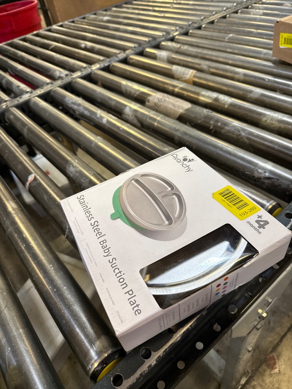 Photo 1 of Avanchy Baby Plates with Suction – Stainless Steel Divided Plates for Toddlers, BPA-Free, Dishwasher Safe, Unbreakable, Non-Toxic, 100% Silicone Suction – Gray