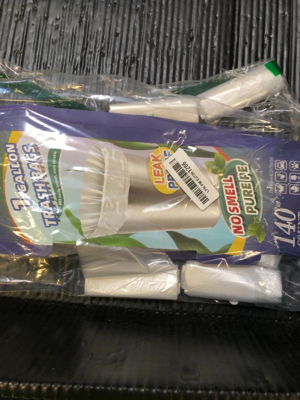 Photo 1 of 1 Gallon 140 pcs (0.8-1 Gal) Small Clear Trash Bags, Strong 0.8 Gallon 1 Gallon 1.2 Gallon Garbage Bags, Bathroom Trash Can Bin Liners,Mini Bags Waste Basket Liner,Fit 3,4.5 Liter, 0.8-1.2 Gal?1C140)