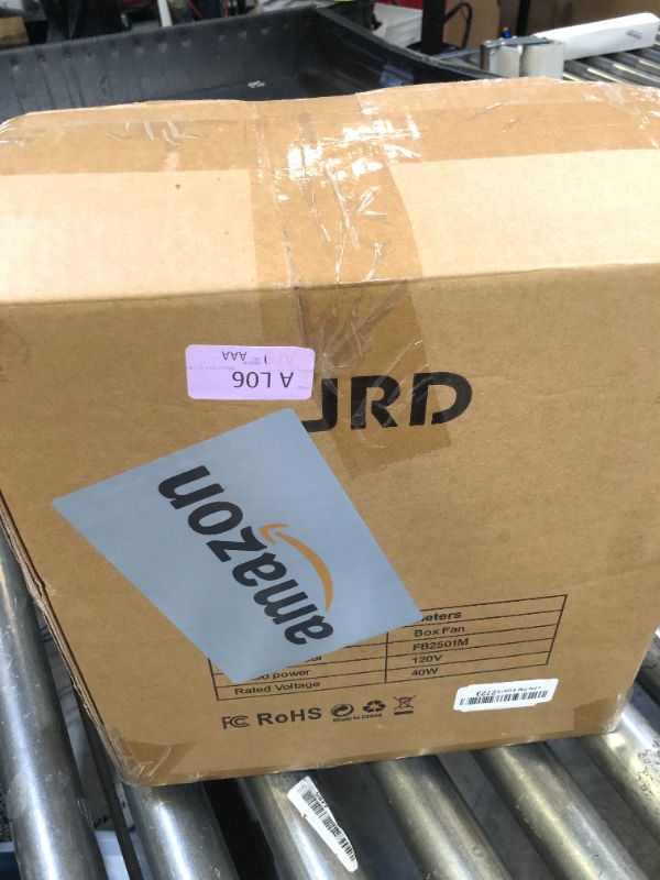 Photo 1 of JRD 13" Box Fan with Powerful Airflow, Quiet Cooling Desk Fan with Digital Touch Screen, 3 Speeds, 5 Blades, 15h Timer, Portable Table Fan for Bedroom Office Home Kitchen, Black