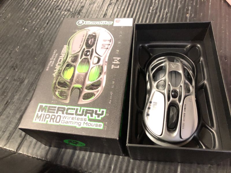 Photo 1 of GravaStar Wireless Gaming Mice Mercury M1 Pro, Lightweight Magnesium Alloy Gaming Mouse, 26,000 DPI, PAW3395DM Sensor, Tri Mode Connection, Support 4K, Up to 200 Hours Battery Life