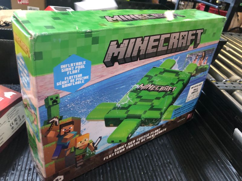 Photo 1 of Officially Licensed Minecraft Ride-On Turtle Pool Raft Float - Dive into Beach Biome Fun, Oversized 72"x72"